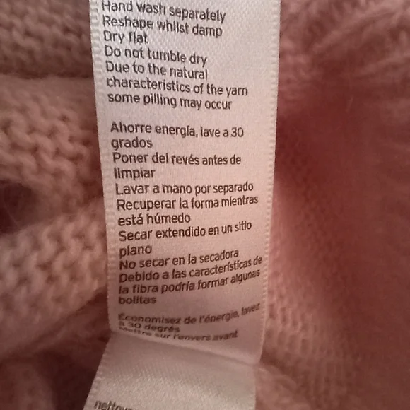 Topshop Crop Angora Crew Neck Crop, orange pearls & jewels 3/4 sleeve, 6 - Picture 9 of 14